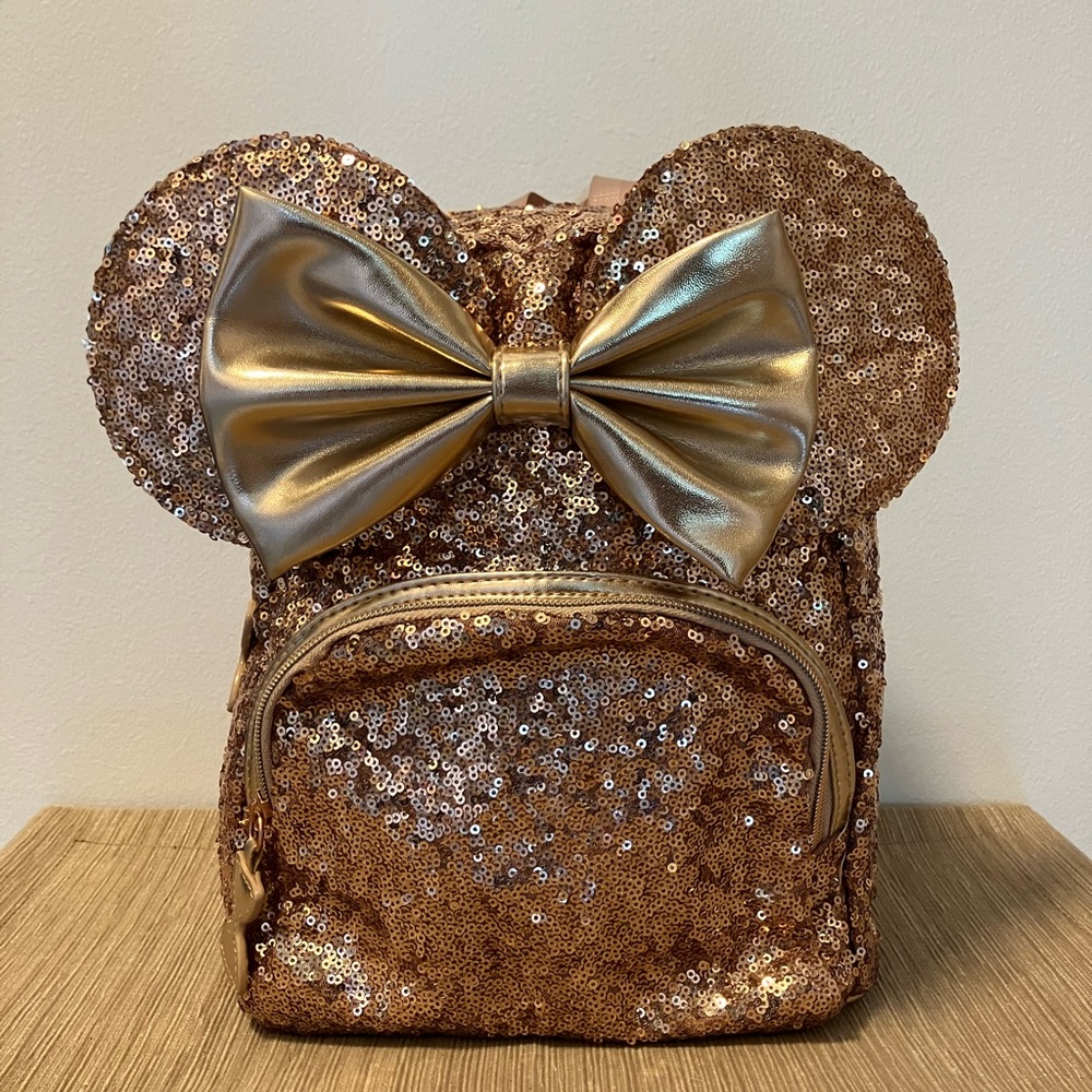 Sequin Backpack with Bow
